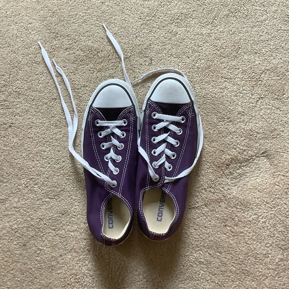 Purple Converse Low Tops